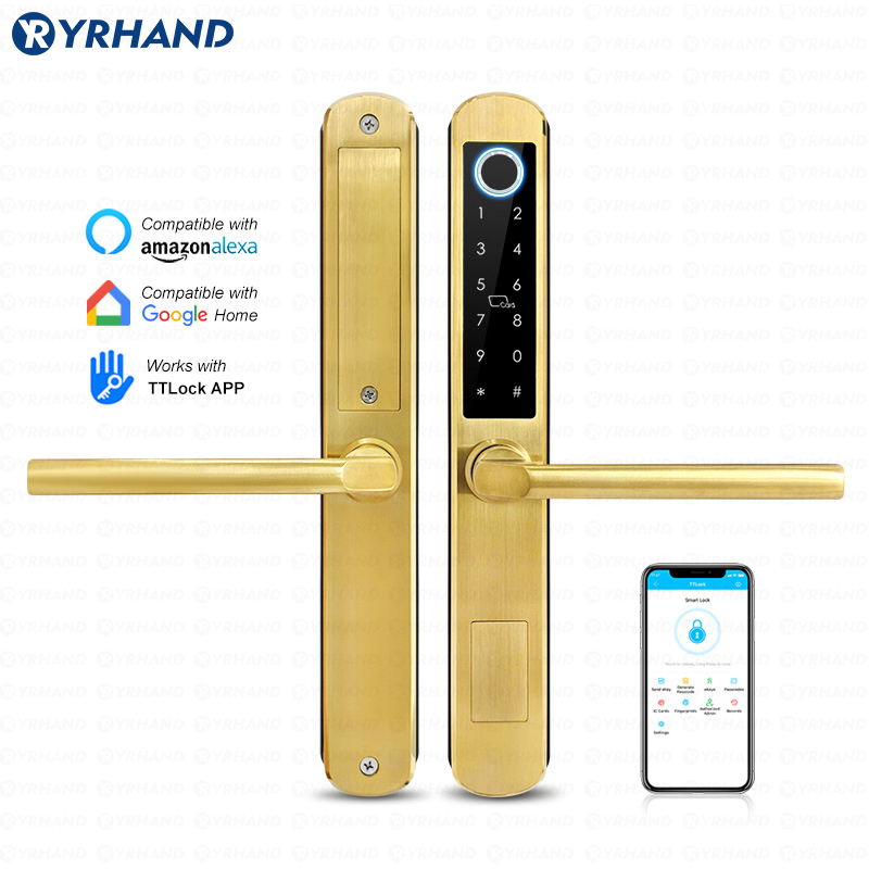 Letter Opener Brass - Fechadura inteligente de vidro deslizante de