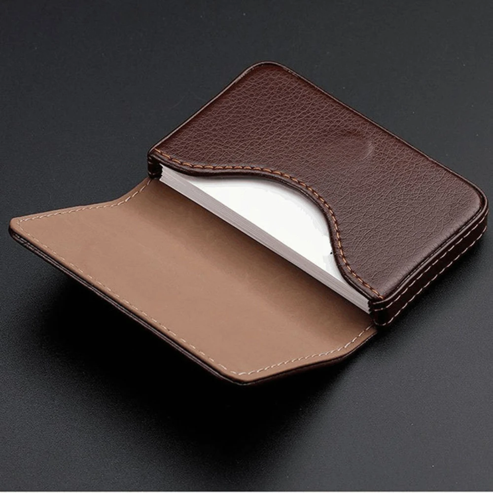 Index Card Holder - Porta-cartões de crédito de couro PU