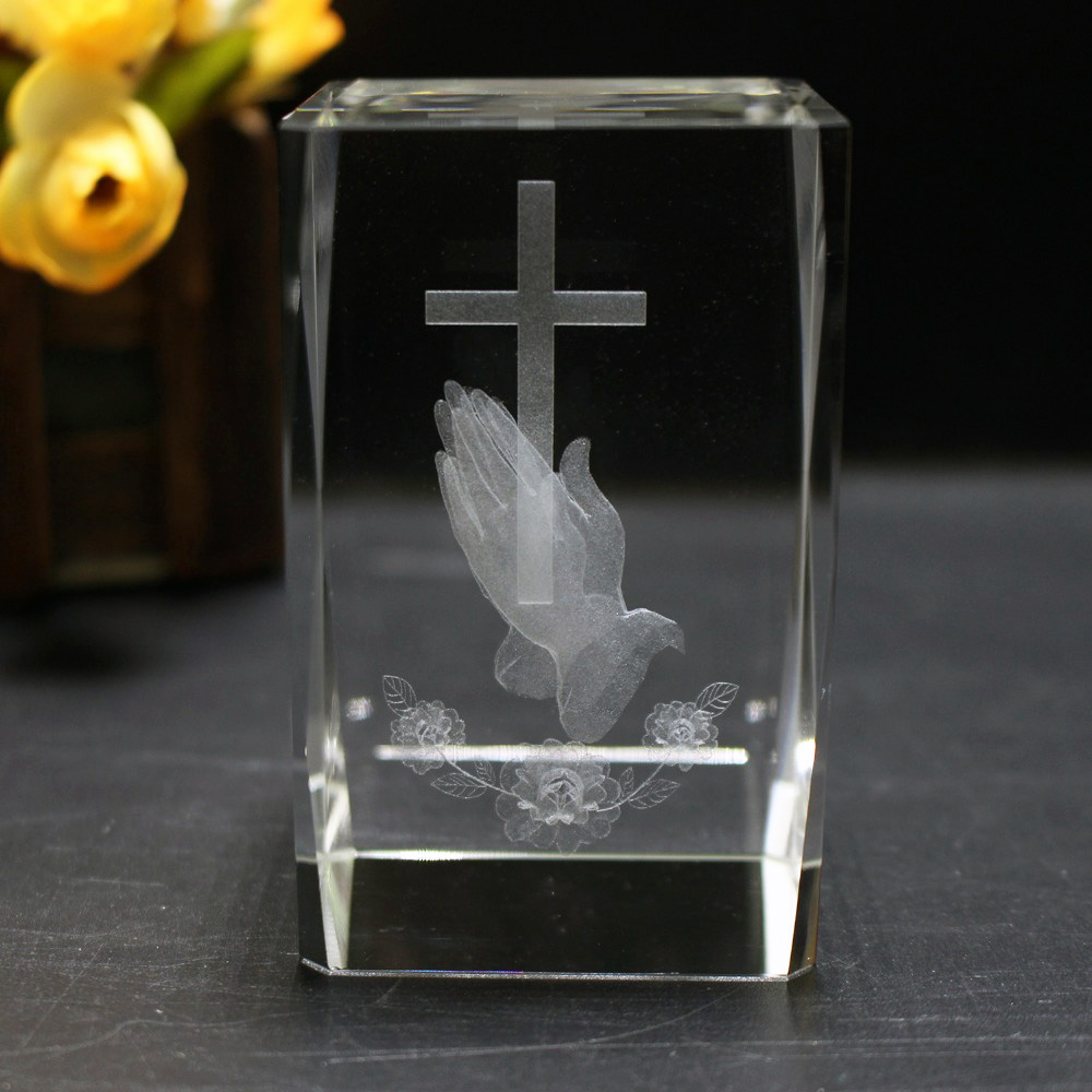 Paper Weight Crystal - 3d laser cristal cubo religioso decoração