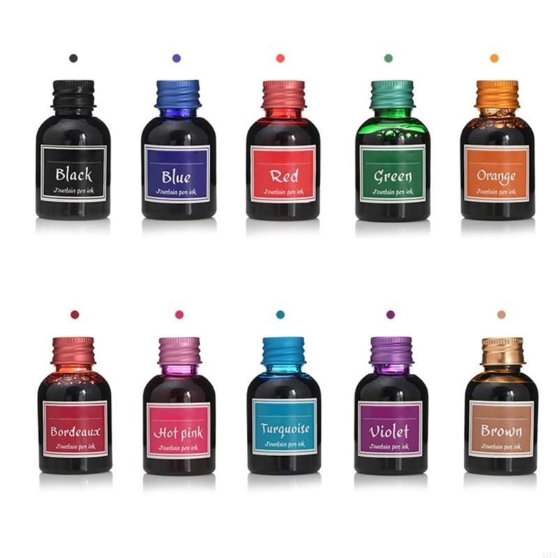 10 cores 1 garrafa de tinta de - Fountain Pen Bottled Ink avaliação e preço