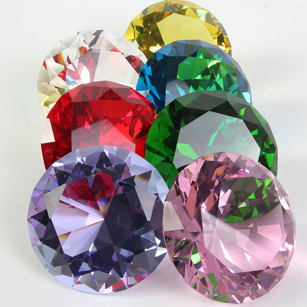 10 cores cristal diamante em f - Paper Weight Crystal avaliação e preço